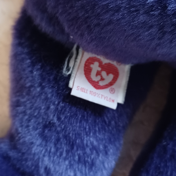 Ty Beanie Baby Princess Diana Bear 1997 rare purple retired white rose teddy - Picture 3 of 14